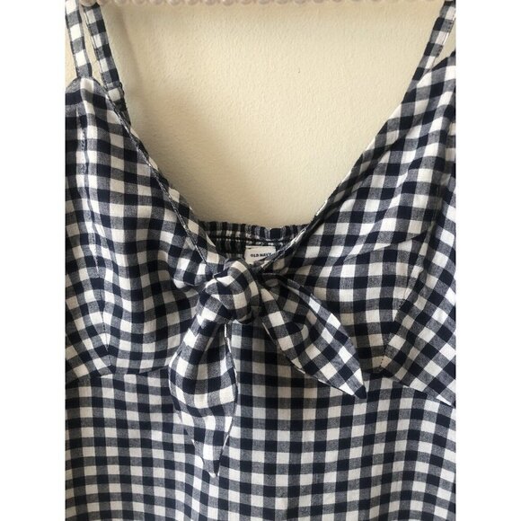 NWT Old Navy Womens Size XS Blue White Plaid Sleeveless Top - Picture 2 of 5